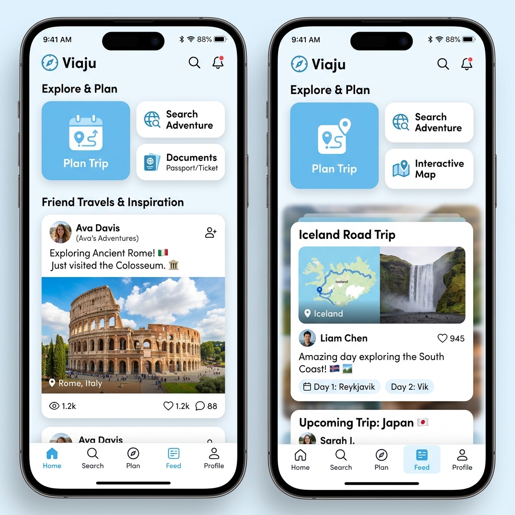 Viaju - Aplicación Social de Viajes e Itinerarios